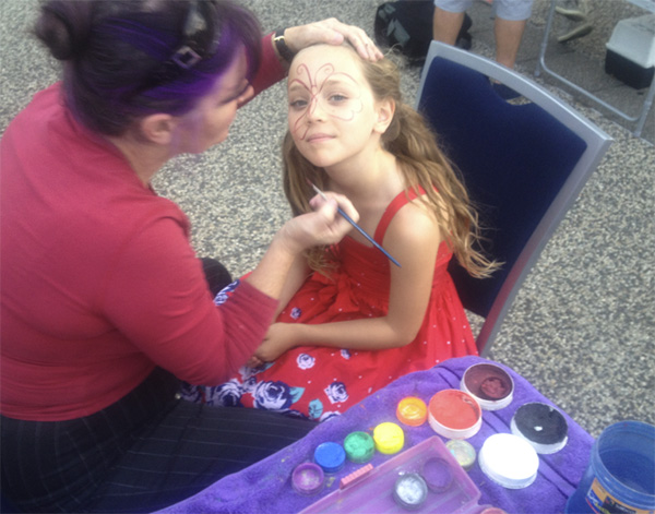 Figure: Face painting. Just like being at a birthday party